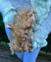 Load image into Gallery viewer, SOLD OUT ~ Reserved for M ~ Payment 3 of 30 ~ Large  11 lb. ~ Ancient Lemurian Frosted Pink Quartz Crystal Cluster ~ 14&quot; Long