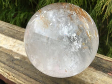Load image into Gallery viewer, Clear Quartz Crystal Ball Large 1 Lb. 3 oz. ~ Golden Healer ~ Big 3&quot; Wide Polished Sphere ~ Sparkling Rainbow Prisms ~ Silver Inclusions