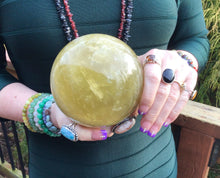 Load image into Gallery viewer, SOLD OUT ~ Reserved for Kathleen ~ Payment 8 of 10 ~ Large Citrine Crystal Ball ~ Golden Sunshine ~  4 1/2 &quot; Wide ~ 3 Lb 11.6 oz ~ Sphere