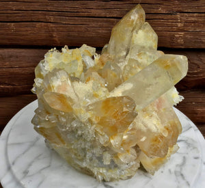 Yellow Aura Phantom Quartz Large 17 Lb. Cluster ~ Hypnotic Lemon ~ Huge Crystal Clear Points ~ Crystal Goddess Collection ~ Fast Shipping