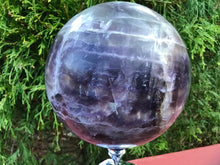 Load image into Gallery viewer, Fluorite Crystal Ball Quartz Large 7 lb. 6 oz.   Colorful Purple Polished Sphere ~ 4&quot; Wide ~ Big Beautiful Reiki, Altar Meditation Display