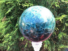 Load image into Gallery viewer, SOLD OUT ~ Reserved for Michael ~ Payment 6 of 6 ~ Blue Apatite Crystal Ball Large 4 Lb. 15 oz. Polished Sphere ~ 4 1/2&quot; Wide ~ Beautiful