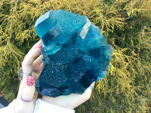Load image into Gallery viewer, SOLD OUT ~ Reserved for Kerby ~ Payment 7 of 24 ~ Large 5 lb. ~ RARE Blue Fluorite Crystal Quartz Cluster ~ 6&quot; Long ~ Ocean Blue