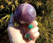 Load image into Gallery viewer, Fluorite Crystal Ball Purple Rainbow 1 Lb. 3 oz. Polished Sphere ~ 2&quot; Wide ~ Beautiful Reiki, Altar, Feng Shui Meditation Room Display