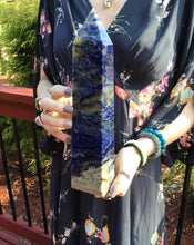 Load image into Gallery viewer, Sodalite Crystal Large 3 Lb. 15 oz. Generator ~ 11&quot; Tall ~ Sparkling White &amp; Blue ~ Big Beautifully Polished High Quality ~ Self Standing