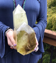 Load image into Gallery viewer, SOLD OUT ~ Reserved for Carly ~ Payment 6 of 15 ~ Large 12 lb. ~ Citrine Crystal Twin Flame Double Generator ~ 9 1/2&quot; Tall ~