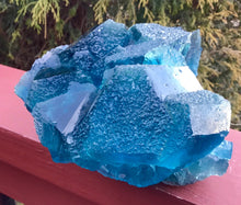 Load image into Gallery viewer, SOLD OUT ~ Reserved for Kerby ~ Payment 7 of 24 ~ Large 5 lb. ~ RARE Blue Fluorite Crystal Quartz Cluster ~ 6&quot; Long ~ Ocean Blue