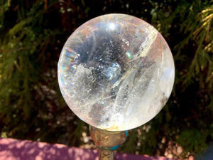 Crystal Ball Ultra Clear Quartz Big 7 oz. Translucent Sphere  ~ 1 1/2" Wide ~ Beautiful Reiki, Altar, Feng Shui Display Elegant Show Piece