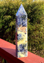 Load image into Gallery viewer, Sodalite Crystal Generator Large 3 lb. 15 oz. Polished Tower ~ 11&quot; Tall ~ Sparkling White and Blue ~ Big Free Standing ~ Fast Free Shipping