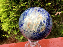 Load image into Gallery viewer, SOLD OUT ~ Reserved for June ~ Payment 3 of 8 ~ of Sodalite Large 3 lb. Crystal Ball ~ 4&quot; Wide Royal Blue Polished Sphere ~