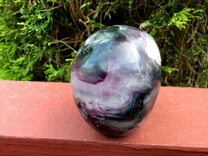 Fluorite Crystal Large 1 Lb. 12 oz. Skull ~ 3" Tall ~ Hand Carved ~ Translucent Rainbow Purple Crystal Sculpture ~ Free Standing ~ Fast Ship