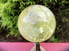 Load image into Gallery viewer, Citrine Crystal Ball Ultra Clear Quartz Large 14 oz. Sphere ~ 2&quot; Wide ~ Sparkling Yellow Rainbow Prism Inclusions ~ Altar, Reiki Display