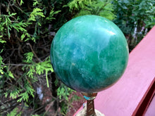 Load image into Gallery viewer, Fluorite Large 1 Lb. 9 oz. Crystal Ball ~ 2 1/2&quot; Wide ~ Big Polished Sphere ~ Beautiful Rainbow Green ~ Reiki, Meditation, Altar, Display