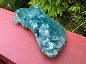 SOLD OUT ~ Reserved for J ~ Payment 7 of 8 ~ Large 7.4 oz. ~ Ultra Clear Blue Fluorite Crystal Cluster ~ 4" Long