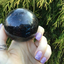 Load image into Gallery viewer, SOLD OUT ~ Reserved for J ~ Payment 4 of 8 ~ Big 10.6 oz. ~ Astrophyllite Crystal Ball ~ 2&quot; Wide ~ From Russia ~