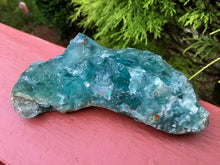 Load image into Gallery viewer, SOLD OUT ~ Reserved for J ~ Payment 7 of 8 ~ Large 7.4 oz. ~ Ultra Clear Blue Fluorite Crystal Cluster ~ 4&quot; Long