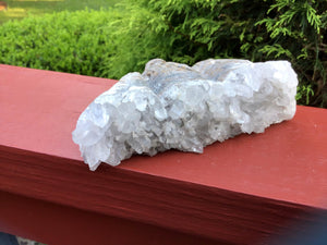 SOLD OUT ~ Reserved for June ~ Payment 5 of 8 ~ Bat Hand Carved Crystal Quartz Cluster Large 12.7 oz. ~ Sculpture ~ 5" Long ~ Free Standing