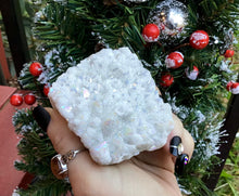Load image into Gallery viewer, Angel Aura Quartz Crystal Large 7.8 oz. Cluster ~ 2 1/2&quot; Long ~ Electric Pearlescent White Rainbow Iridescent Sparkling Points ~ Reiki Altar