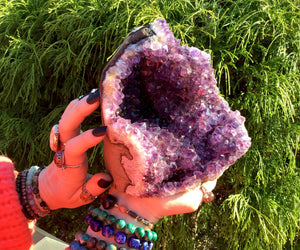 Amethyst Crystal Quartz Large 6 lb. 15 oz. Cluster ~ 6" Tall ~ Reiki Display Specimen ~ Big Beautiful Purple Points ~ Fast & Free Shipping