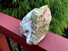 Load image into Gallery viewer, Calcite Crystal Large 3 Lb. 11 oz. Cluster ~ 4&quot; Tall ~ Rainbow Green White &amp; Honey Colors ~ Big Colorful Reiki, Feng Shui, Altar Display
