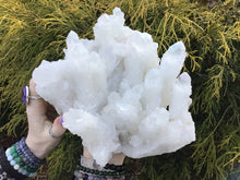 Load image into Gallery viewer, SOLD OUT ~ Reserved for Meghan ~ Payment 4 of 28 ~ Elestial Aura Quartz Crystal Large 8 lb. 13 oz. Cluster ~ 9&quot; Long ~