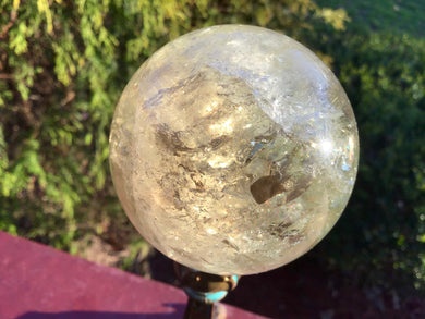 Citrine Crystal Ball Clear Quartz Large 11.9 oz. Sphere ~ 2