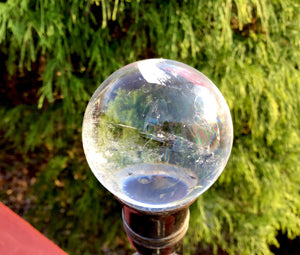 Clear Quartz  5 oz. Crystal Ball ~ 1 1/2" Wide ~ Ultra Sparkling Polished Sphere ~ Beautiful Reiki, Altar, Feng Shui Meditation Room Display
