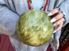 Load image into Gallery viewer, Citrine Crystal Ball Large 11 lb. Polished Quartz Sphere ~ 6&quot; Wide ~ Sparkling Golden Yellow Smokey Inclusions ~ Fast &amp; Free shipping