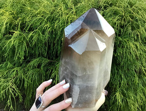 Smokey Citrine Generator Twin Flame Double Large 6 lb. 7 oz. Tower  ~ 6" Tall Crystal Pillar ~ Sparkling Rainbow Inclusions ~ Fast Shipping
