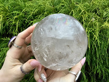 Load image into Gallery viewer, Clear Quartz Large 3 Lb. 8 oz. Crystal Ball ~ 4&quot; Wide ~ Big Polished Sphere ~ Beautiful Reiki Feng Shui Display ~ Stunning Inclusions