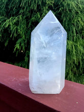 Load image into Gallery viewer, Clear Quartz Generator Crystal Large 1 lb. 4 oz. Tower ~ 5&quot; Tall ~ Sparkling Inclusions ~ Ghost Phantoms ~ Reiki Display ~ Fast Shipping