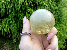 Load image into Gallery viewer, Citrine Crystal Ball Clear Quartz Big 8 oz. Sphere ~ 2&quot; Wide ~ Sparkling Rainbow Inclusions ~ Altar, Meditation Reiki ~ Fast &amp; Free Shipping