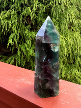 Load image into Gallery viewer, Fluorite Crystal Generator Large 1 Lb. Tower ~ 5&quot; Tall ~ Electric Glowing Blue &amp; Purple Rainbow Color Inclusions ~ Fast Free Shipping