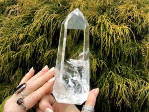 SOLD OUT ~ Reserved for Tiana ~ Final Payment 5 of 10 ~ Quartz Crystal Big 1 Lb. 5 oz. Generator ~ 6" Tall ~ Ultra Clear