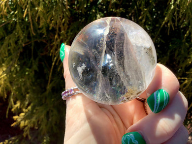 Crystal Ball Ultra Clear Quartz Big 7 oz. Translucent Sphere  ~ 1 1/2