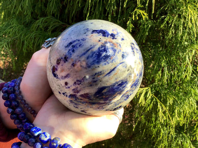 Sodalite Crystal Ball Royal Blue Large 4 lb. 7 oz. Polished Sphere ~ Big 4