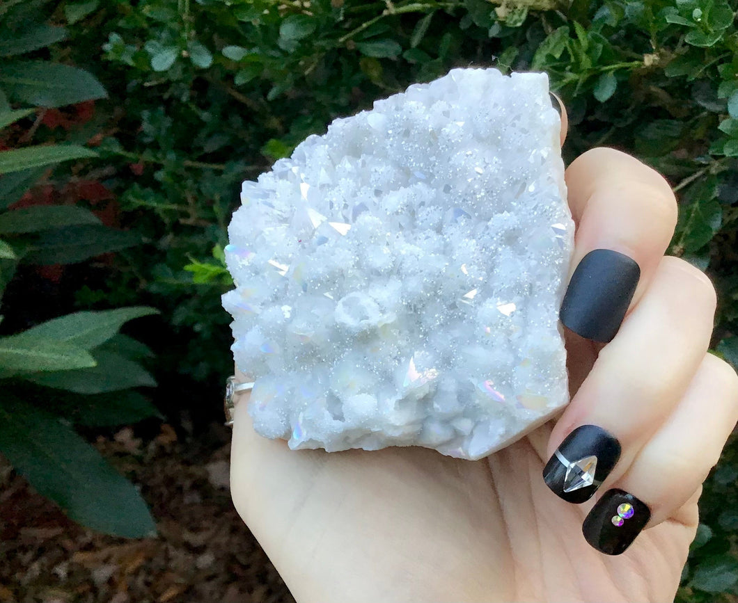 Angel Aura Quartz Crystal Large 7.8 oz. Cluster ~ 2 1/2