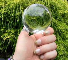 Load image into Gallery viewer, SOLD OUT ~ Reserved for Danielle ~ Payment 5 of 6 ~ Clear Quartz Large 1 Lb. Crystal Ball  ~ 2 1/2&quot; Wide Polished Sphere ~ Rainbows