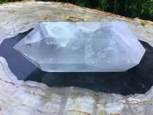 Clear Quartz  Large 1 Lb. Double Terminated Crystal Wand ~ 5" Long ~ Sparkling Rainbow Inclusions ~ Big Perfect Points ~ Reiki, Meditation