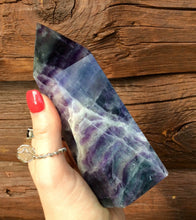 Load image into Gallery viewer, Fluorite Crystal Quartz Large 1 lb. 9 oz. Generator ~ 5 1/2&quot; Tall ~ Swirling Rainbow Pastel Colors ~ Reiki Altar Meditation ~ Fast Shipping