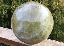 Load image into Gallery viewer, Smokey Citrine Quartz Large 27 Lb. Crystal Ball ~ 8&quot; Wide Polished Sphere ~ Sparkling Golden Inclusions ~ White Cross Bands ~ Fast Shipping