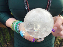 Load image into Gallery viewer, Clear Quartz Crystal Ball Large 2 Lb. 10 oz. Polished Sphere ~ 3 1/2&quot; Wide ~ Beautiful Sparkly Reiki Feng Shui Display ~ Stunning Show Piece