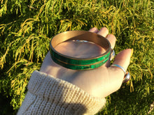 Load image into Gallery viewer, Vintage Malachite Bangle Bracelet ~ Hand Made In Africa ~ Beautiful Polished Stone  ~ Stunning ~ Gorgeous Green Mineral Crystal Jewelry
