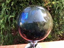 Load image into Gallery viewer, Labradorite Crystal Ball Golden Large 2 lb. 5 oz Sphere ~ 3&quot; Wide ~ Flashy Iridescent Blue, Gold Green ~ Beautiful Display ~ Fast Shipping
