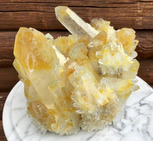 Load image into Gallery viewer, Yellow Aura Phantom Quartz Large 17 Lb. Cluster ~ Hypnotic Lemon ~ Huge Crystal Clear Points ~ Crystal Goddess Collection ~ Fast Shipping