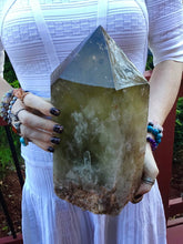 Load image into Gallery viewer, Smokey Citrine Quartz Crystal Large 17 Lb. Self Standing Generator ~ 11&quot; Tall ~ Sparkling Golden Rainbow Inclusions ~ Fast &amp; Free Shipping