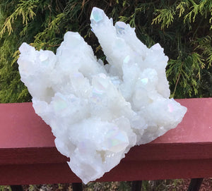SOLD OUT ~ Reserved for Meghan ~ Payment 4 of 28 ~ Elestial Aura Quartz Crystal Large 8 lb. 13 oz. Cluster ~ 9" Long ~