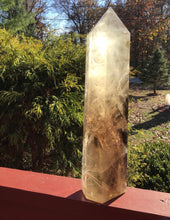 Load image into Gallery viewer, Smokey Clear Quartz Crystal Generator Large 11 Lb. 12 oz. Tower ~ 16&quot; Tall Epic Pillar ~ Big Reiki Monumental Devic Temple ~ Fast Shipping