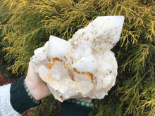 Load image into Gallery viewer, Elestial Quartz Crystal Large 8 lbs. 11 oz. Cluster 9&quot; Long ~ Sparkling White Inclusions Ultra Rare Specimen ~ Big Ancient Crystal Display