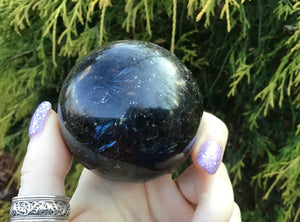 SOLD OUT ~ Reserved for J ~ Payment 4 of 8 ~ Big 10.6 oz. ~ Astrophyllite Crystal Ball ~ 2" Wide ~ From Russia ~
